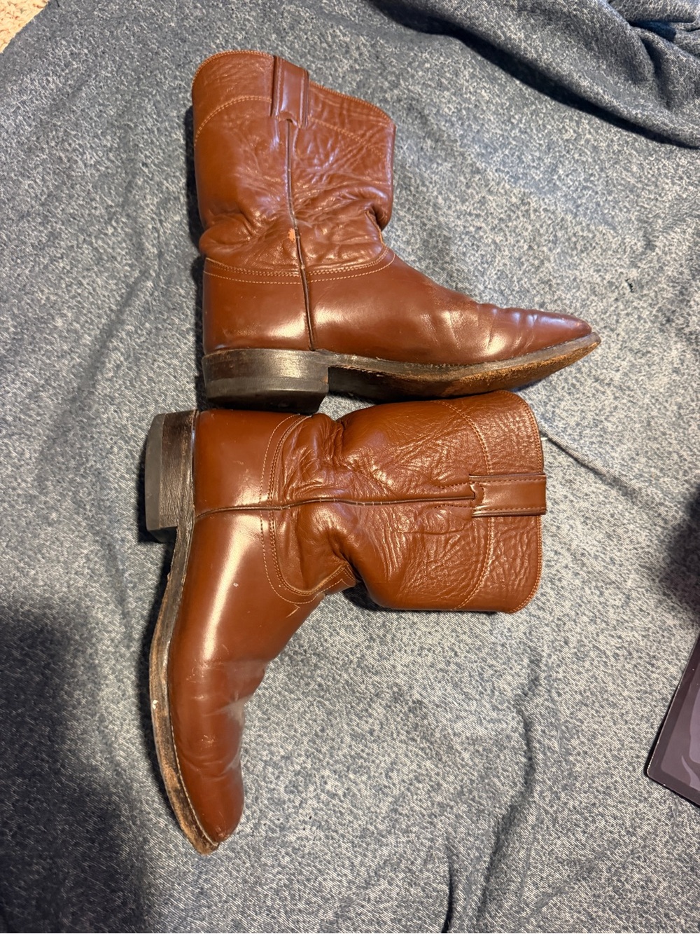 Men's Brown Leather Western Boots
